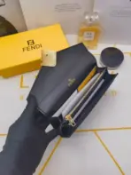 Fendi FF Diamonds Continental Wallet in Black - Image 2