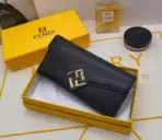 Fendi FF Diamonds Continental Wallet in Black