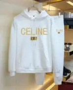 Celine Hoodie and Matching Sweatpants White