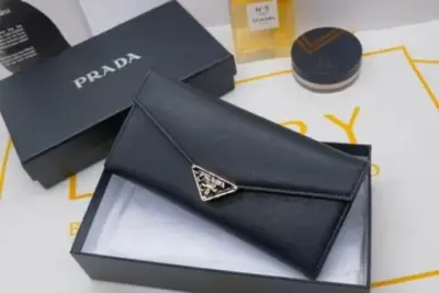 Prada Saffiano Leather Document Holder Black