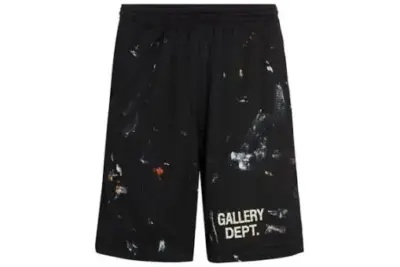 Gallery Dept. Studio Gym Paint Shorts Black/White