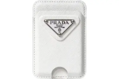 Prada White Magsafe Cardholder