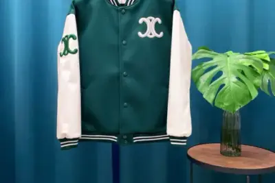 Celine Baseball Jacket White/Green