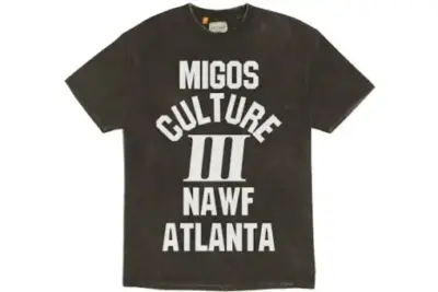 Migos x Gallery Dept. For Culture III YRN T-shirt Washed Black