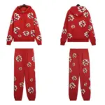 Denim Tears Floral Oversized Tracksuit Red
