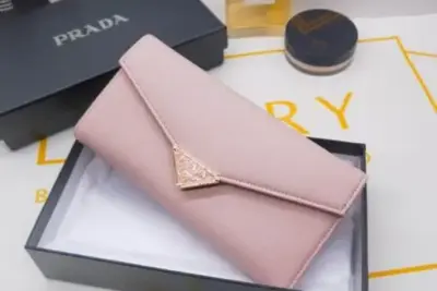 Prada Saffiano Leather Document Holder Pink