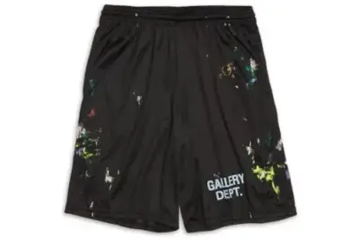 Gallery Dept. Short Studio Gym Paint Black Zip Hoodie