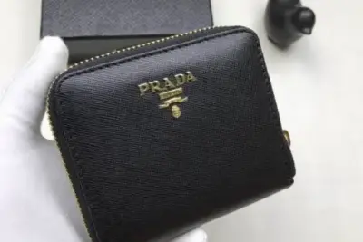 Prada Saffiano Bi-fold Wallet Leather Black