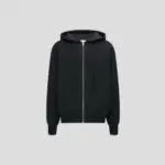 Loewe Anagram Zip-Up Hoodie In Black Wool