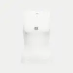 Loewe Anagram Cotton-Blend Tank Top White