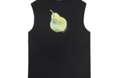 Burberry pear-print cotton tank top black