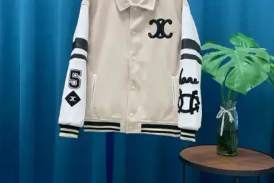 Celine Baseball Uniform Jacket White
