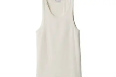 Burberry Equestrian Knight ribbed vest top grey