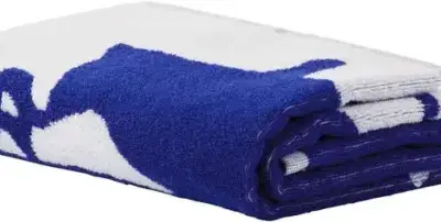 Burberry navy & white split ekd hand towel