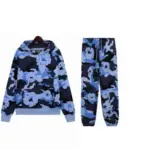 Denim Tears Wreath Print Cotton Washed Military Blue