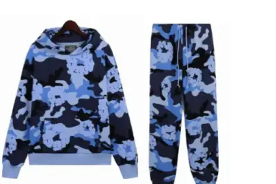 Denim Tears Wreath Print Cotton Washed Military Blue