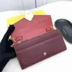 Fendi FF Diamonds Continental Wallet with Chain Red & Maroon - Image 2