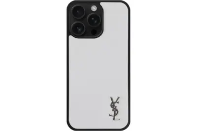 YSL Metallic Prime White Case With Silver Logo