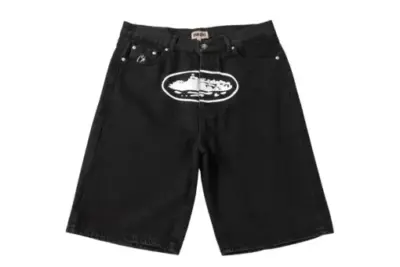Corteiz Alcatraz Denim Shorts Black