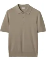 Burberry B Crest-embroidered polo shirt light brown
