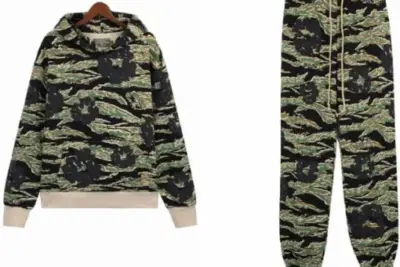 Denim Tears Wreath Print Cotton Military Style