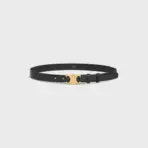 Celine Medium Triomphe Belt in Taurillon Leather BLACK - Image 2