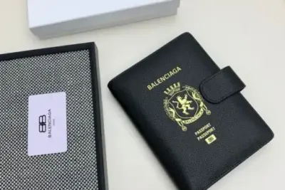 Balenciaga Passport Wallet Black