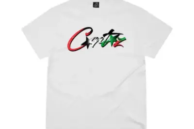 Corteiz Short Sleeved Allstarz Euros T Shirt White Multicolour Logo