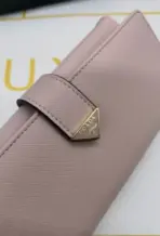 Travertine Stone Large Leather Wallet Pink - Image 3