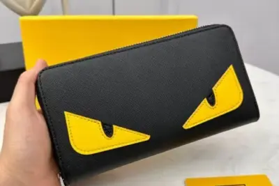 Fendi Eye-Style Zipper Wallet