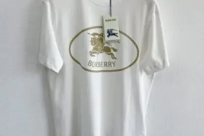 Burberry Knight Stamp Cotton T-shirt White
