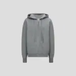 Loewe Anagram Signature Slit Hood Zip-Up In Grey
