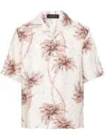 AMIRI Twisted Palms Silk Shirt White