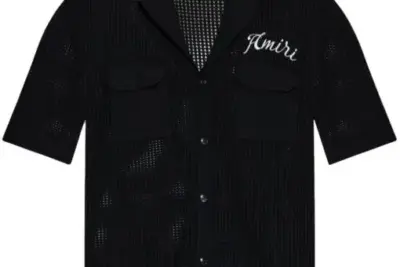 AMIRI logo-embroidered shirt black