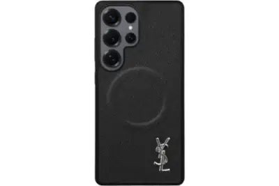 YSL Prime Samsung Magsafe Design Case Black With Silver Logo