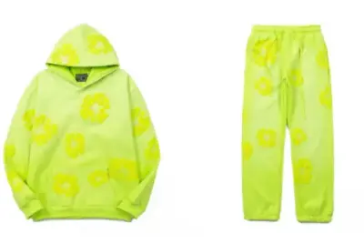 Denim Tears Wreath Print Cotton Washed Neon Green