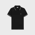 celine classic polo shirt in cotton piqué black
