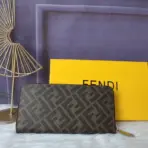 Fendi Roma Zip Around Wallet Brown - Image 3