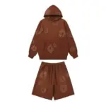 Denim Tears Cotton Wreath Short Tracksuit Brown