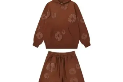 Denim Tears Cotton Wreath Short Tracksuit Brown