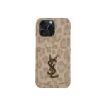YSL Leather iPhone Case Khaki