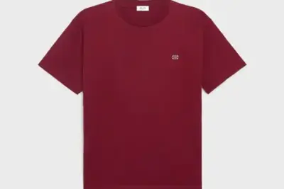 Celine triomphe loose t-shirt IN cotton jersey burgundy