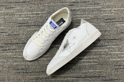 Golden Goose Ball Silver Star Sneakers White