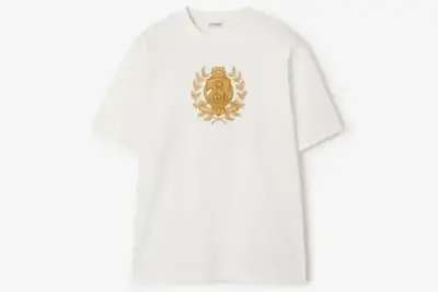Burberry B Crest Cotton T-shirt Chalk