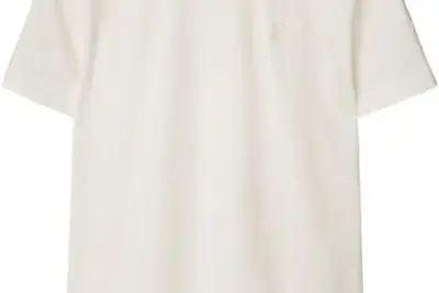 Burberry checkered-trim cotton T-shirt white