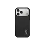YSL Leather iPhone Case Black With Magsafe Design