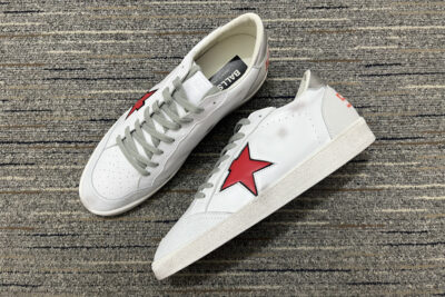 Golden Goose Ball Star Leather Sneakers Red/White