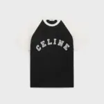 celine loose t-shirt in cotton jersey black white