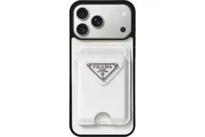Prada iPhone Case Set Magsafe Caardholder White
