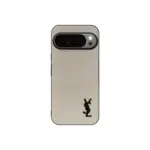 YSL Prime Beige Pixel Case Black Logo